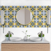 Tile Stickers Portuguese Pattern Tile Stickers - Mosaicowall Mosaicowall Portuguese Pattern Tile Stickers